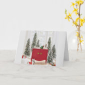 CARTE DE "NOTRE MAISON" À "VOTRE MAISON" À NOËL (Fleur jaune)