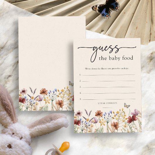 Carte de nourriture pour bébé Floral Guess