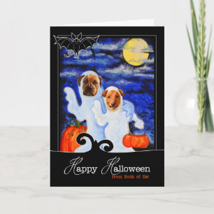 Carte de Nous deux   Chiens Fantômes Halloween