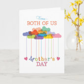 Carte De nous deux, Mignonne Mère's Day Rainbow Nuds (Fleur jaune)