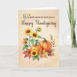 Carte De Nous Deux pour la Fête de Thanksgiving Tourneso