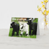 CARTE DE NOUS ENFANTS À L'ENFANT EN VOUS ANNIVERSAIRE (Fleur jaune)