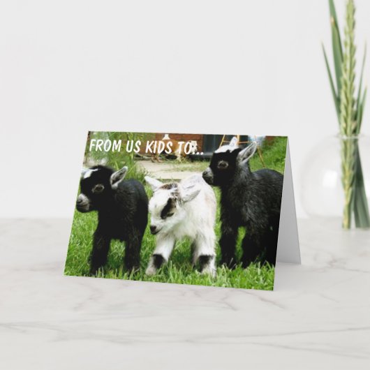 CARTE DE NOUS ENFANTS À L'ENFANT EN VOUS ANNIVERSAIRE (Devant)