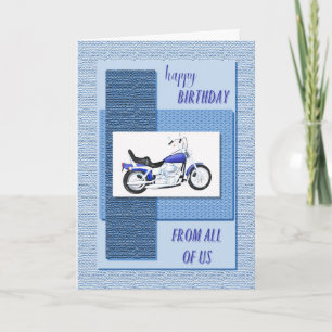 Carte De nous tous, anniversaire de moto