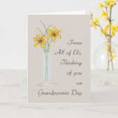 Carte De nous tous Grand-parents Day Penser de vous (Fleur jaune)