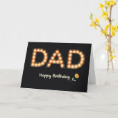 Carte De Nous Tous, Papa, Joyeux Anniversaire, Marquee L (Fleur jaune)