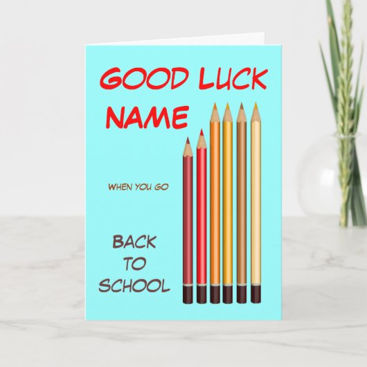 Carte De nouveau aux souhaits d'école (Devant)