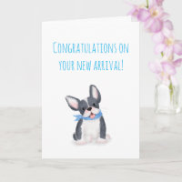 Carte de nouveau compagnon adorable bouledogue fra