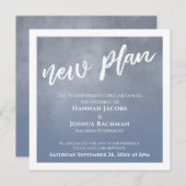 Carte de nouveau plan de mariage reporté avec dégr (Devant / Derrière)