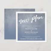 Carte de nouveau plan de mariage reporté avec ombr (Devant / Derrière)