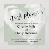 Carte de nouveau plan Mariage reportée de Heart Sa (Devant / Derrière)