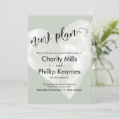 Carte de nouveau plan Mariage reportée de Heart Sa (Debout devant)