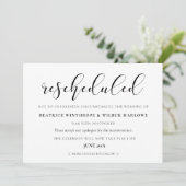 Carte de nouveau rendez-vous de mariage simple et  (Debout devant)