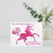 Carte de Nouvel Adresse Aquarelle Rose Violet Lico (Debout devant)