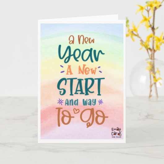 Carte de Nouvel An (Fleur jaune)