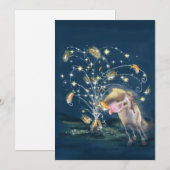 Carte de Nouvel An avec un feu d'artifice de carot (Devant / Derrière)