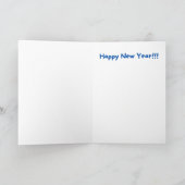 Carte de Nouvel An Drôle, Chien avec la tête dans  (Intérieur)