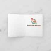 Carte de Nouvel An lunaire 2025 serpent (Intérieur)