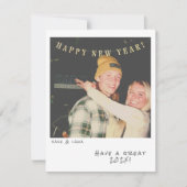 Carte de Nouvel An photo instantanée nostalgique (Devant)