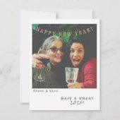 Carte de Nouvel An photo instantanée nostalgique (Devant)