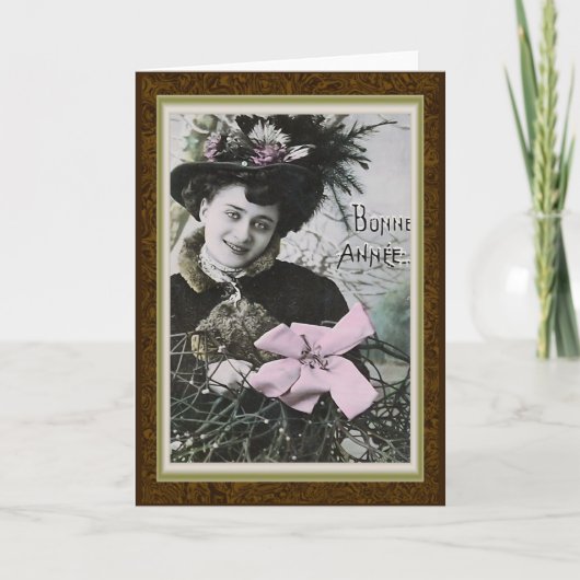 Carte de Nouvel An Vintage "Bonne Annee" (Devant)