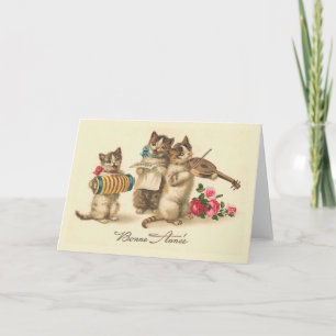 Carte de Nouvel An Vintage "Bonne Annee"
