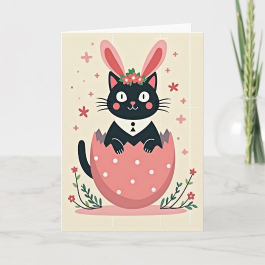 Carte de Nouvel Arrivée de Chat Mignon (Devant)