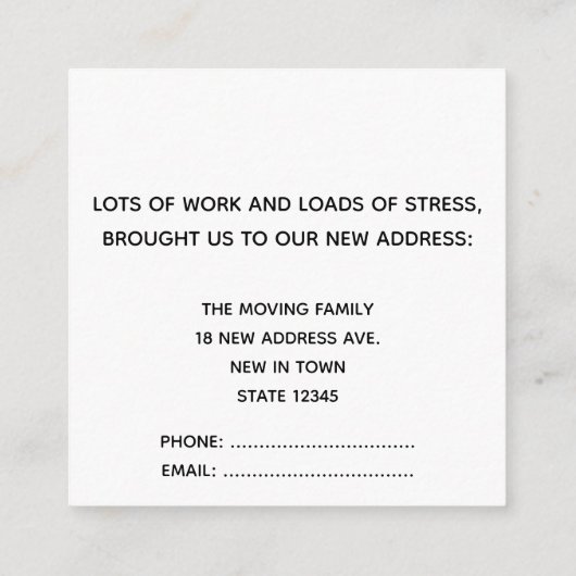 Carte de Nouvelle Adresse St Louis Nous Avons Démé (Dos)