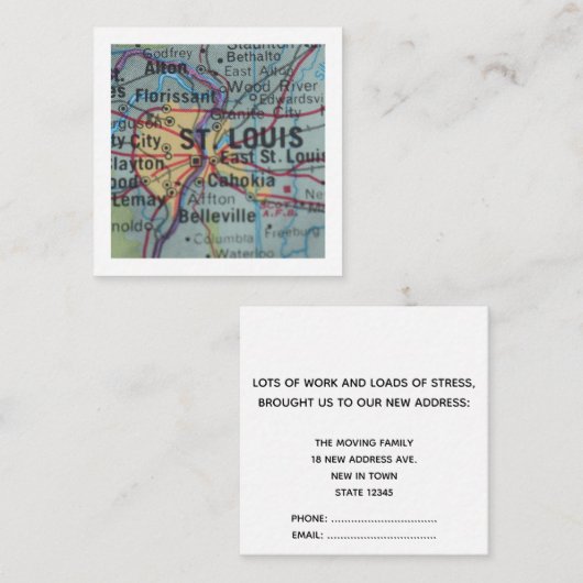 Carte de Nouvelle Adresse St Louis Nous Avons Démé (Devant / Derrière)