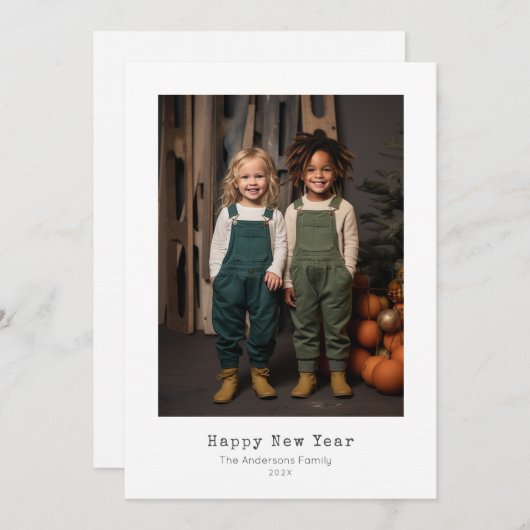 carte de nouvelle année (Devant / Derrière)