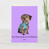 Carte de nouvelle année à l'hawaïenne (Dos)