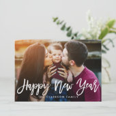 Carte de nouvelle année de couleur modifiée (Debout devant)