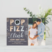 Carte de nouvelle année de Faire-part de grossesse (Debout devant)