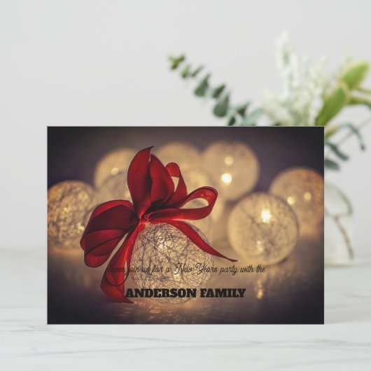 Carte de nouvelle année en or simple (Debout devant)