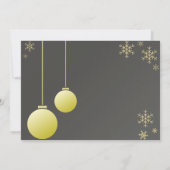 Carte de nouvelle année en or simple (Dos)