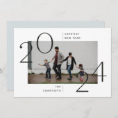 Carte de nouvelle année minimaliste moderne (Devant / Derrière)