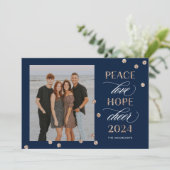 Carte de nouvelle année optimiste (Debout devant)