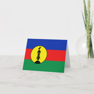 Carte de Nouvelle-Calédonie avec drapeau