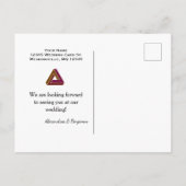 Carte de nouvelle date de mariage moderne pour ann (Dos)