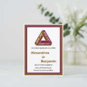 Carte de nouvelle date de mariage moderne pour ann (Debout devant)