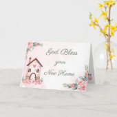 Carte de nouvelle maison chrétienne avec Écriture (Fleur jaune)