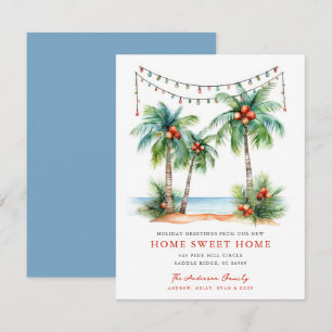 Carte de nouvelle maison de vacances Tropical
