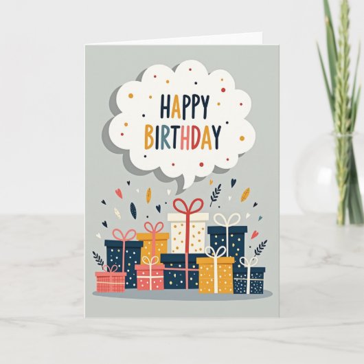 Carte de nuage d'anniversaire douce (Devant)