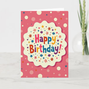 Carte de nuage d'anniversaire joyeuse