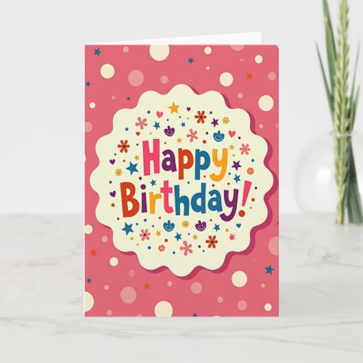 Carte de nuage d'anniversaire joyeuse (Devant)