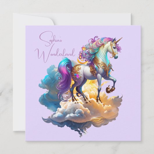 Carte de nuages d'Imaginaire de la licorne magique (Devant)
