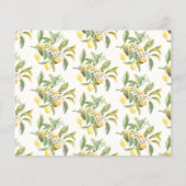 Carte de nuit au citron d'aquarelle (Dos)