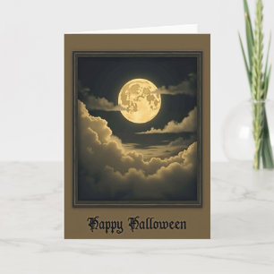 Carte de nuit de Halloween heureuse