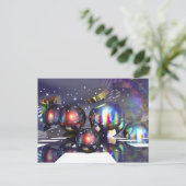 Carte de nuit de Noël enneigée (Debout devant)