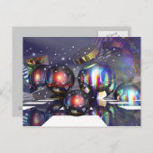 Carte de nuit de Noël enneigée (Devant / Derrière)